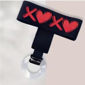 XOXO Valentine Lover Love Men Black Thong with Removable Silicone O-Ring Large